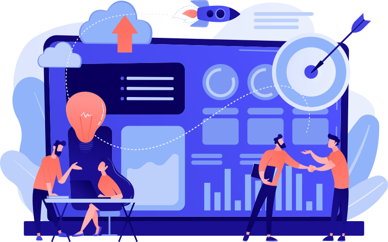 Home Tiny Business Analysts Discussing Ideas